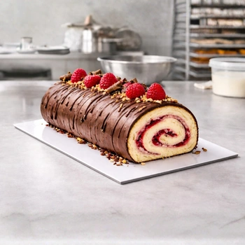 Podkładka pod ciasto 30x15 cm cienka 1,5 mm biała